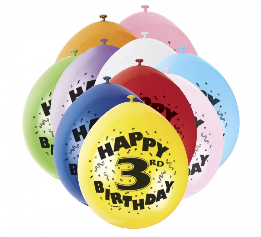 Click to view product details and reviews for 3rd Birthday Latex Balloons 10 Pack.