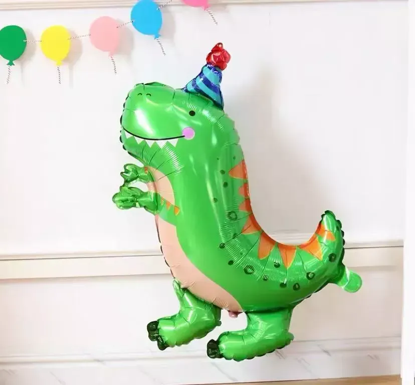 Cute Dinosaur Foil Balloon - Self-Sealing, Reusable Party Decor