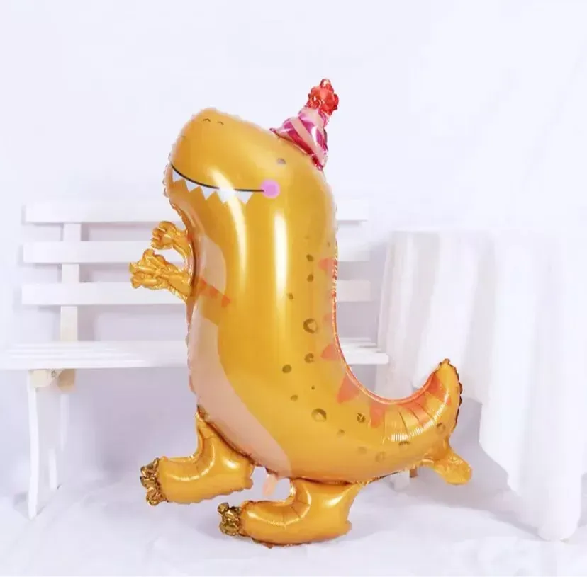 Cute Dinosaur Foil Balloon - Self-Sealing, Reusable Party Decor