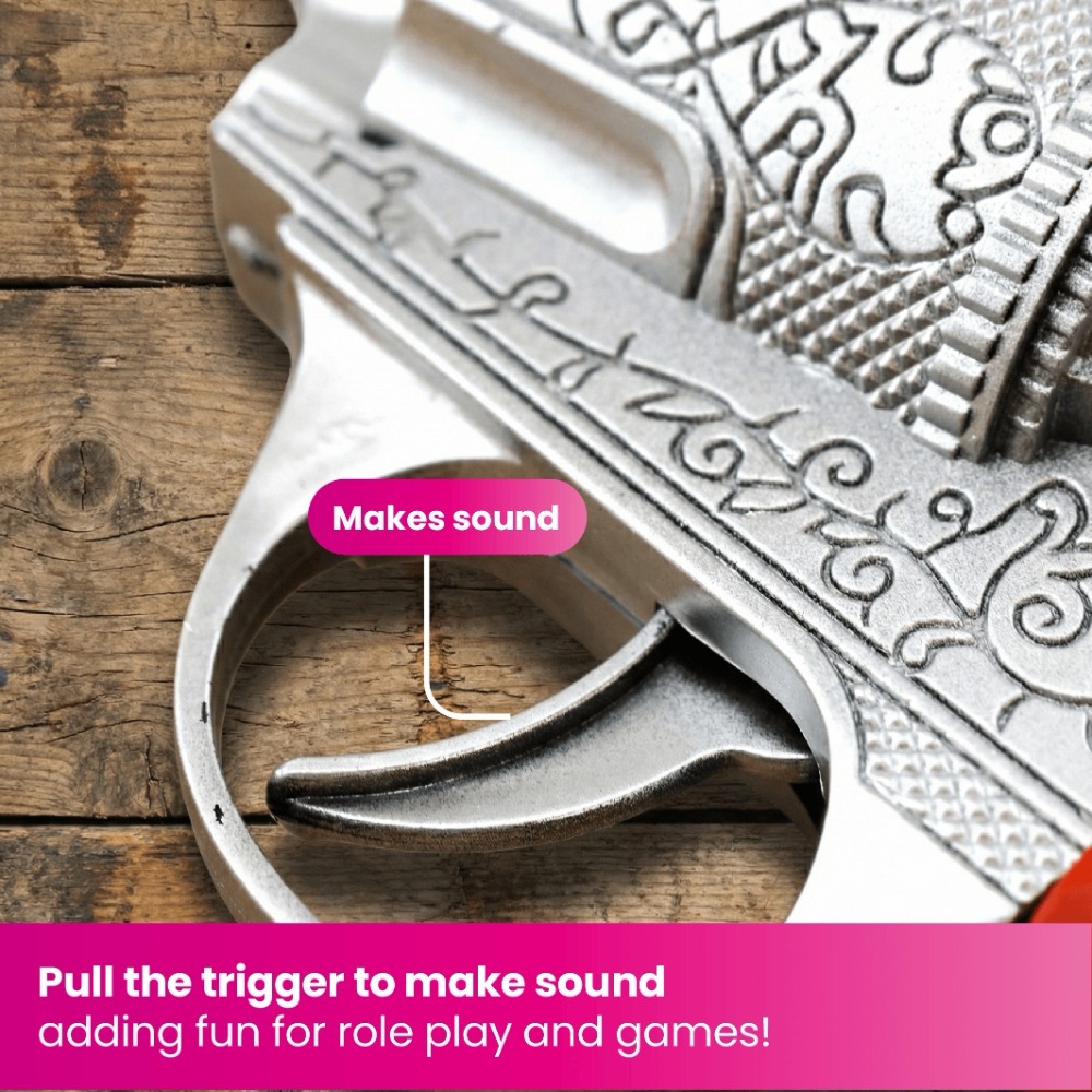 Classic Western Silver Toy Gun Accessory