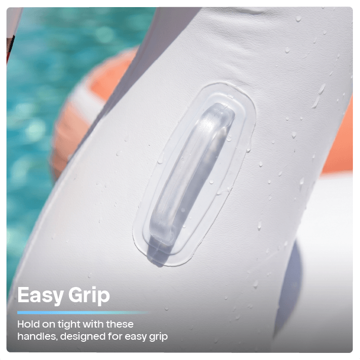 Giant Inflatable Swan Pool Float | Large 6ft Blow Up Swimming Ring Lounger for Pool & Beach | Adult & Kids Summer Float
