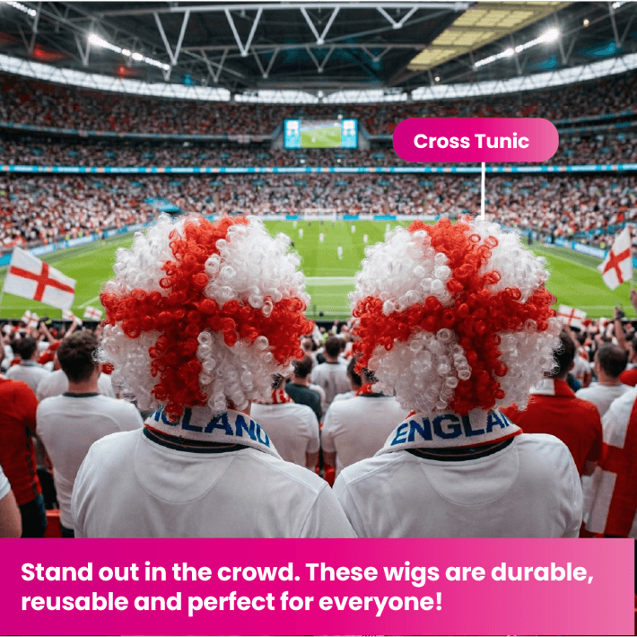 England Supporters Afro Wig