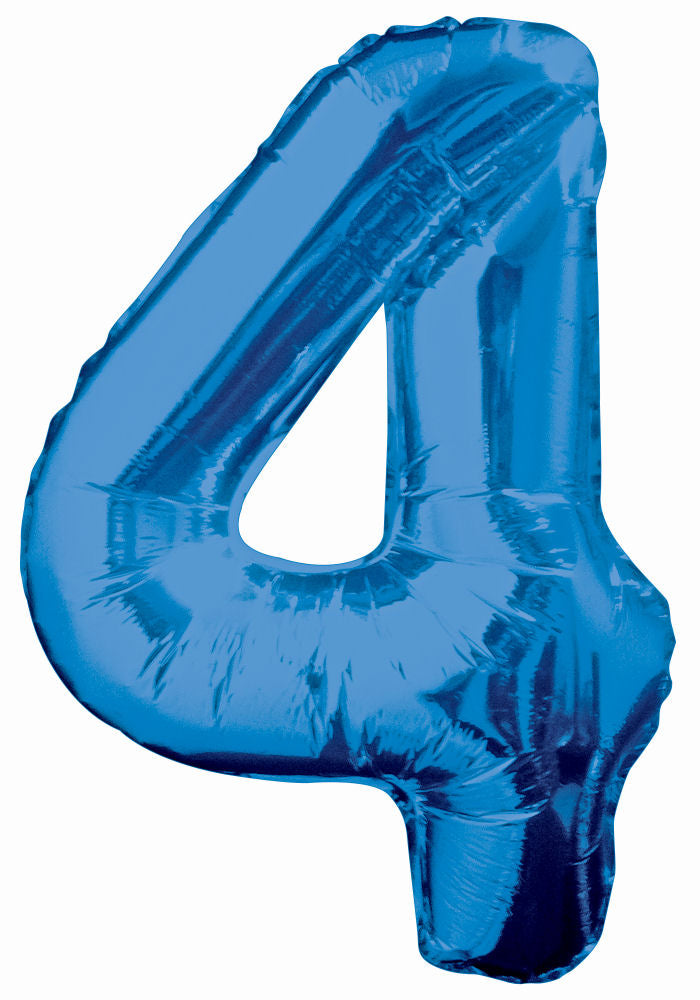 Click to view product details and reviews for 4 Blue 34 Numeral Balloon.