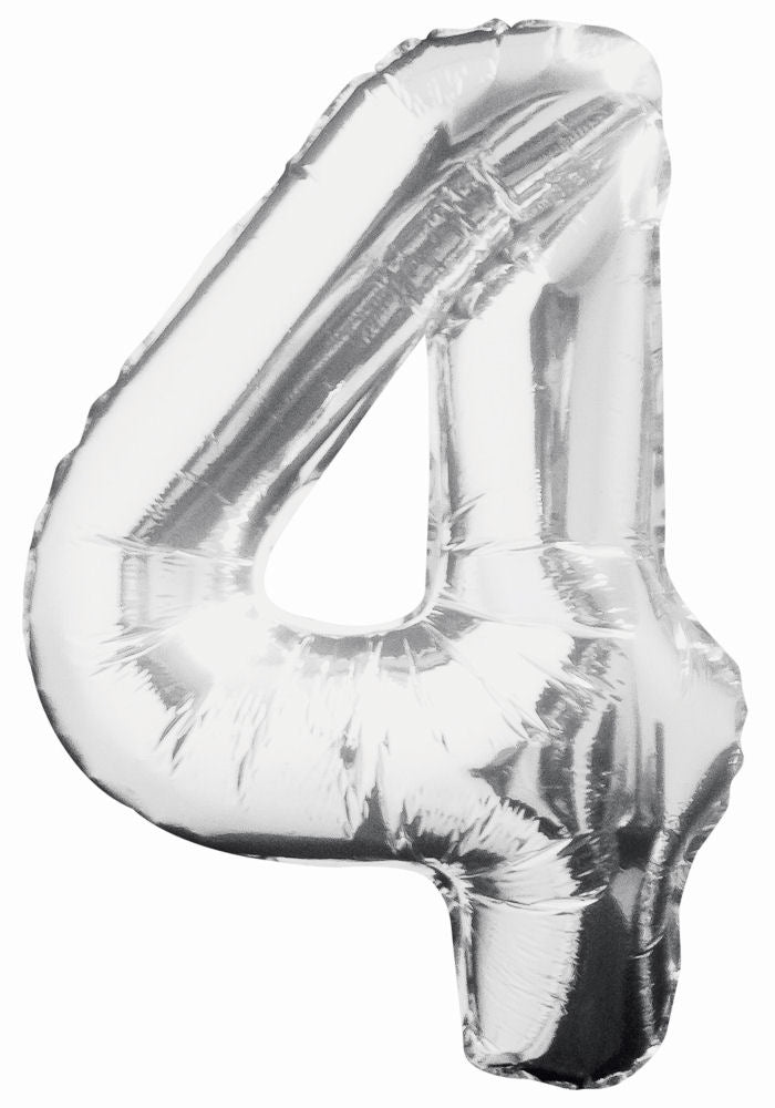 Click to view product details and reviews for 4 Silver 34 Numeral Balloon.