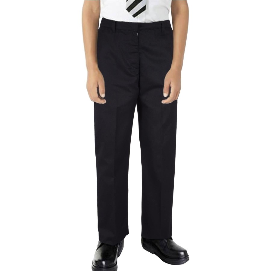 Click to view product details and reviews for Kids Boys Pants Plain School Uniform Pull Up Regular Fit Lightweight Trouser 15 16 Years Jet Black.