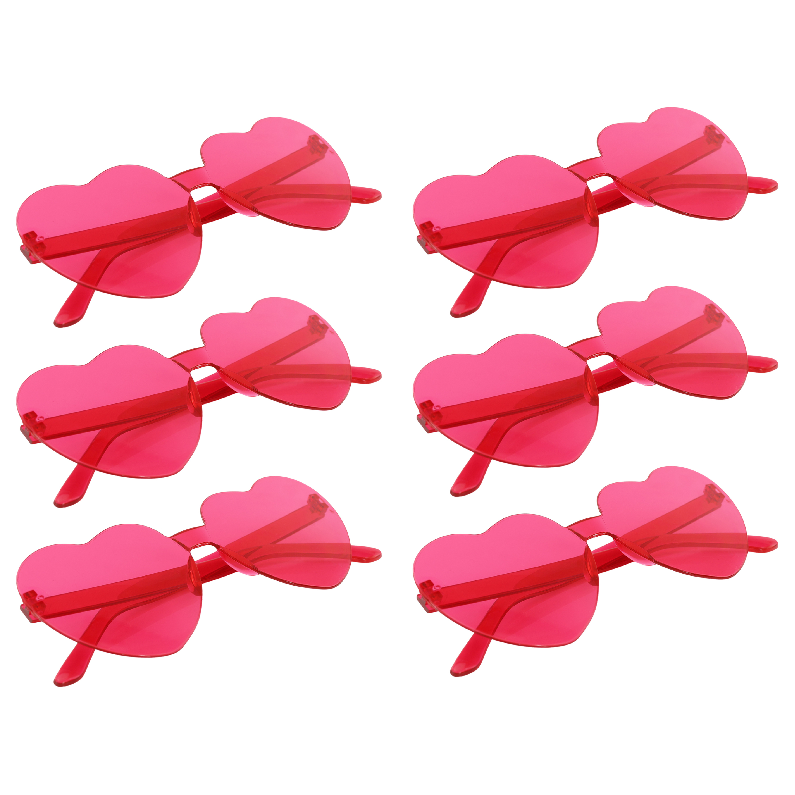 Click to view product details and reviews for Pink Heart Shaped Glasses Pack Of 6.