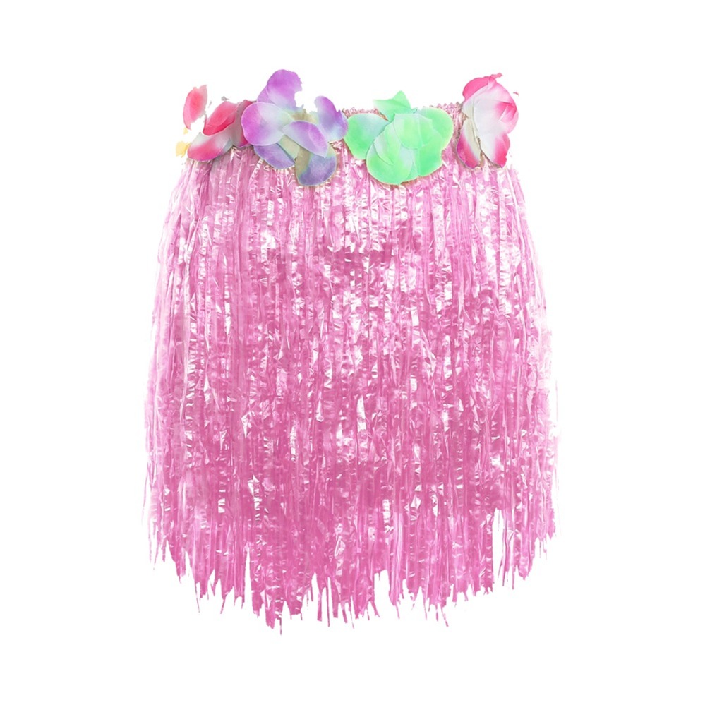 40cm Hawaiian Short Pink Hula Skirt