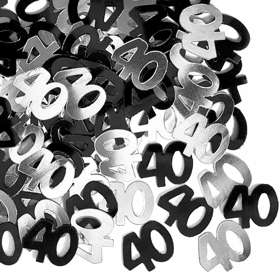 Click to view product details and reviews for 40th Black Glitz Confetti.