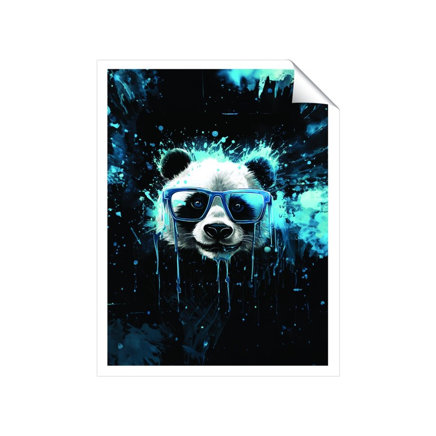 Click to view product details and reviews for Blue Splashart Panda Face Art Prints 8 X 10 No Frame.