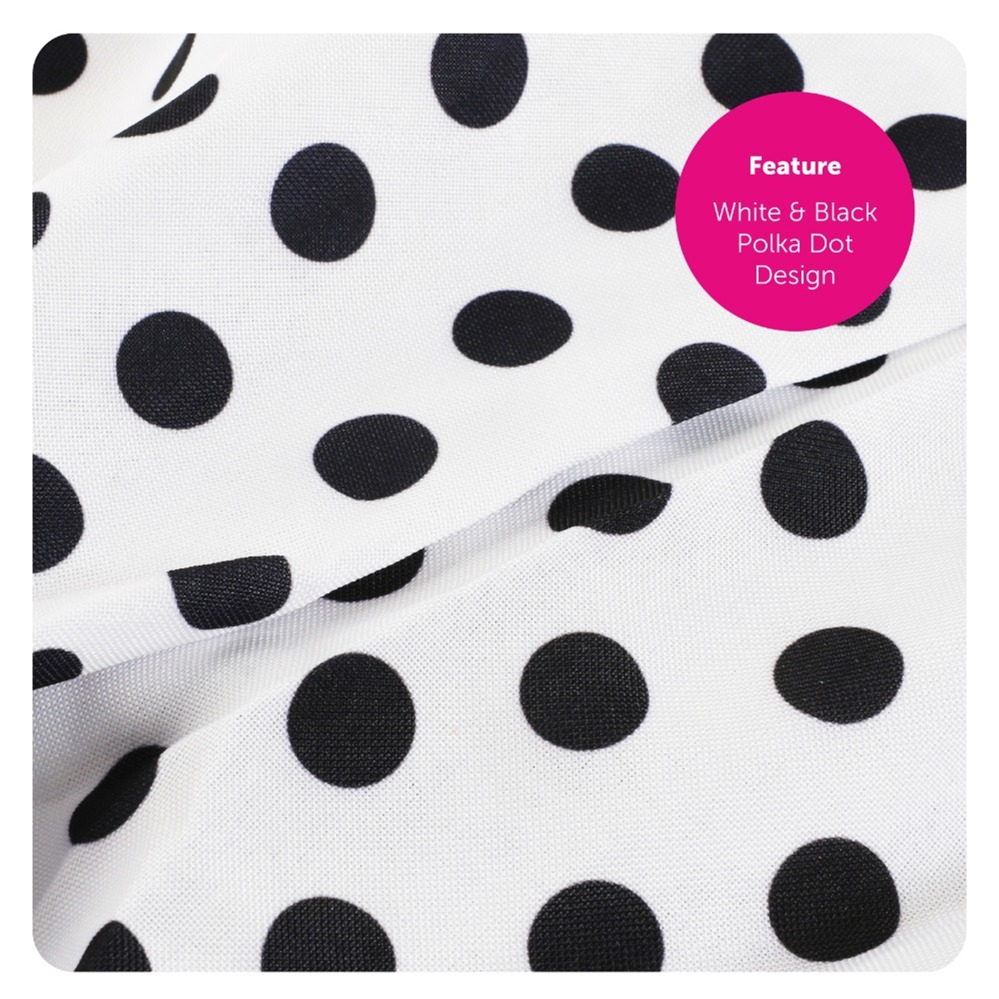 Childs Short Polka Dot Skirt - White/Black