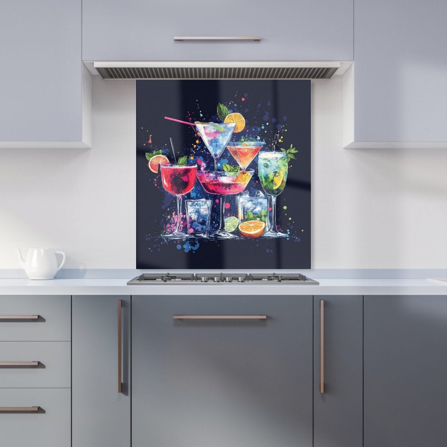 Click to view product details and reviews for Nighttime Cocktail Splash Kitchen Splashback W600mm X H650mm.