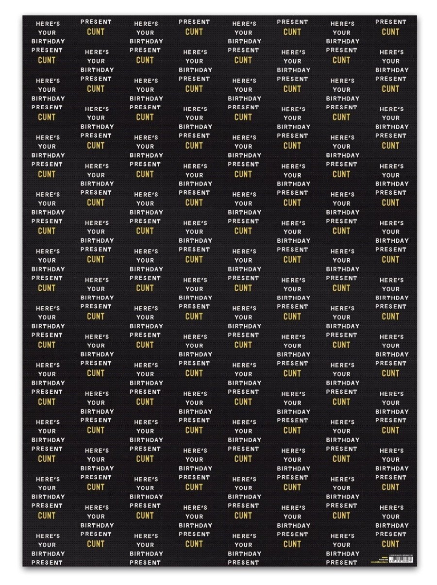 Rude Gift Wrap **Pack of 2 Sheets Folded**