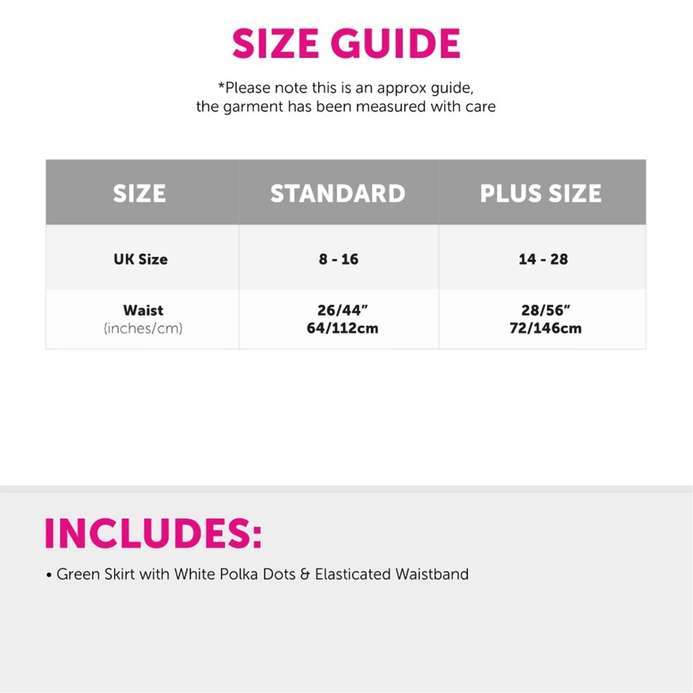 Ladies 1950's Green Polka Dot Skirt