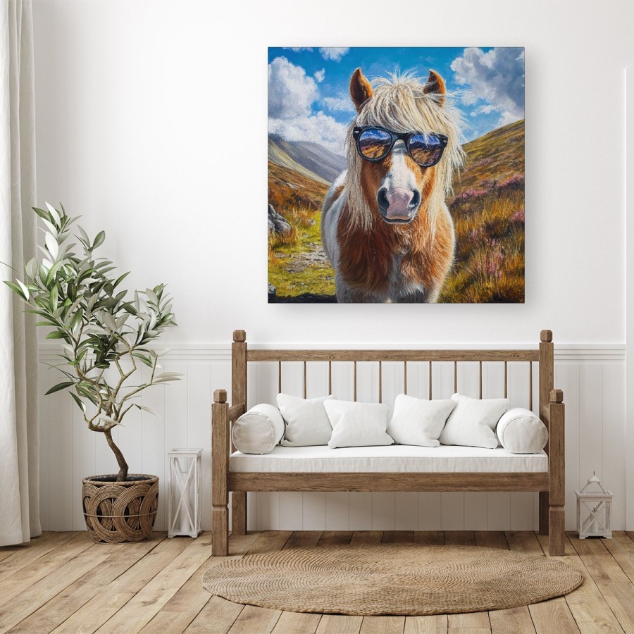 Click to view product details and reviews for Shetland Pony Wearing Glasses Canvas Large 30 X 30.