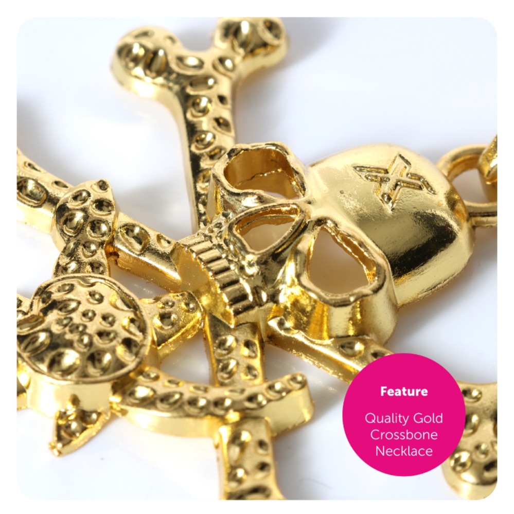 Pirate Accessory Set | 3 Pcs | Hat, Hook & Necklace