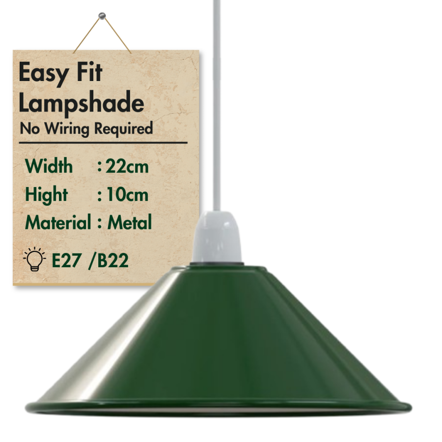 Click to view product details and reviews for Ledsone Industrial Vintage Metal Cone Shaped Pendant Light Lamp Shade1449 Green.
