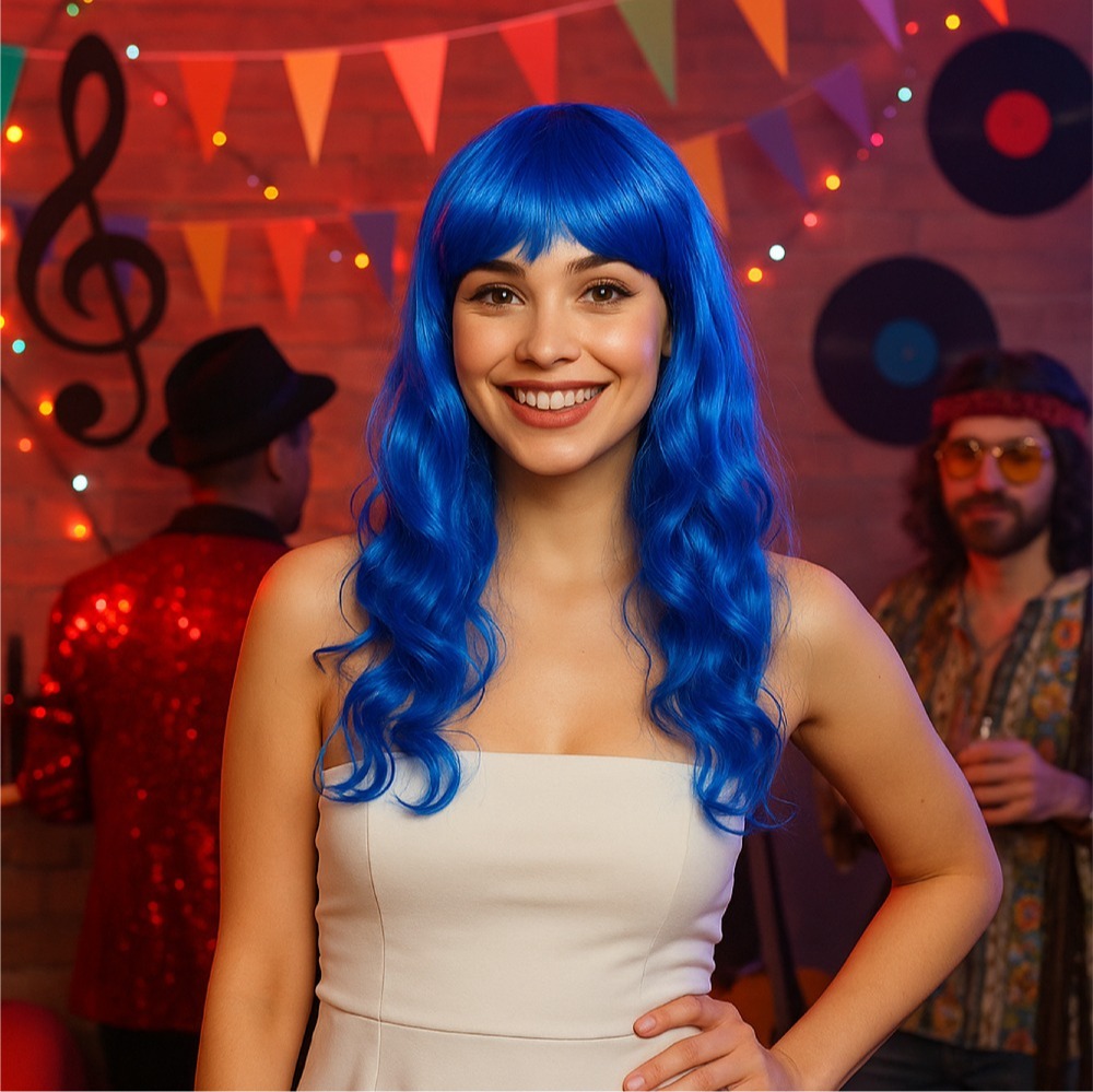 California Girl Accessory Set - Wig & Inflatable Cupcake Stick