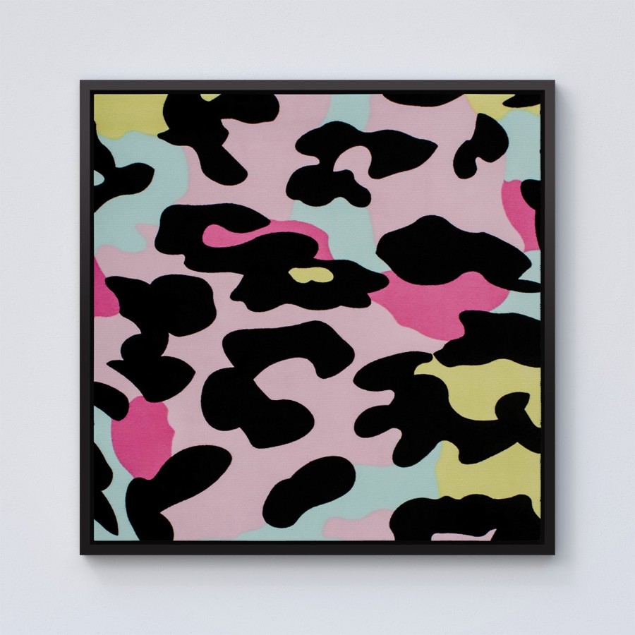 Click to view product details and reviews for Colourful Leopard Print Framed Canvas 10 X 10 Black.