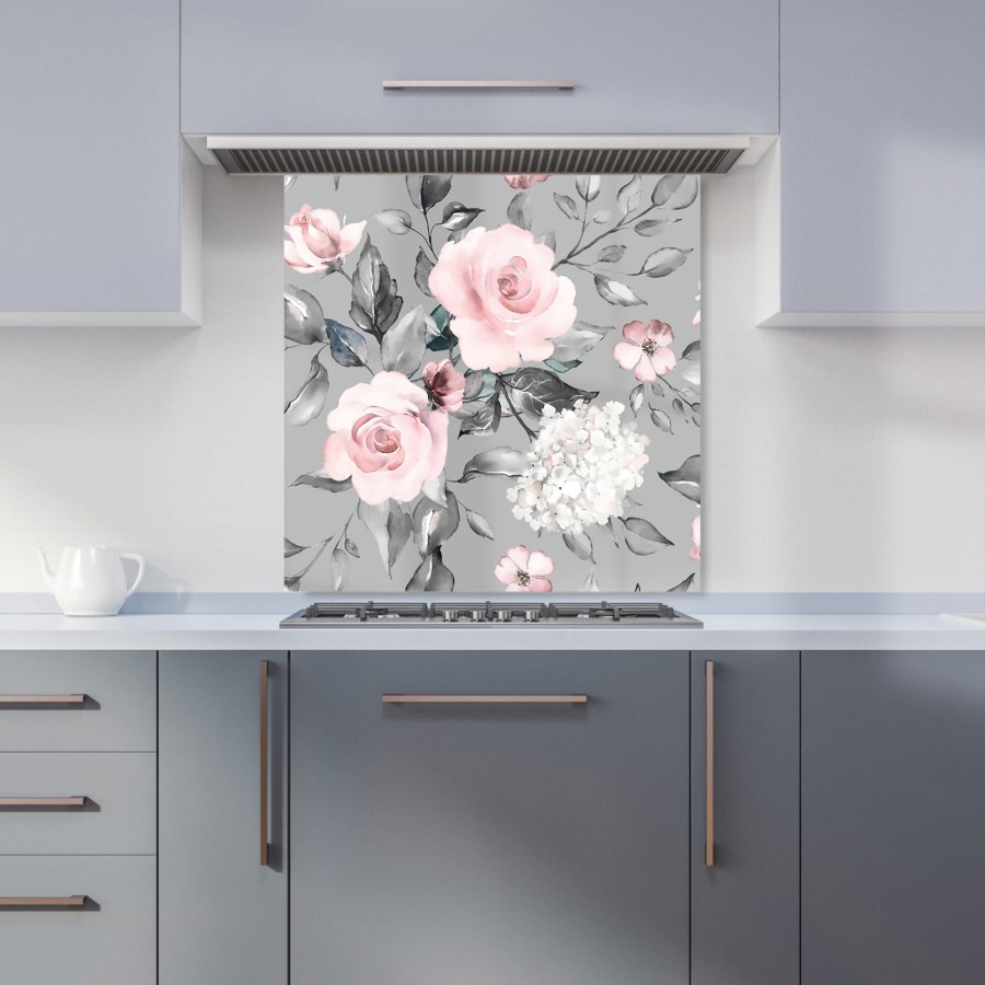 Click to view product details and reviews for Dusty Pink Roses Kitchen Splashback W600mm X H600mm.