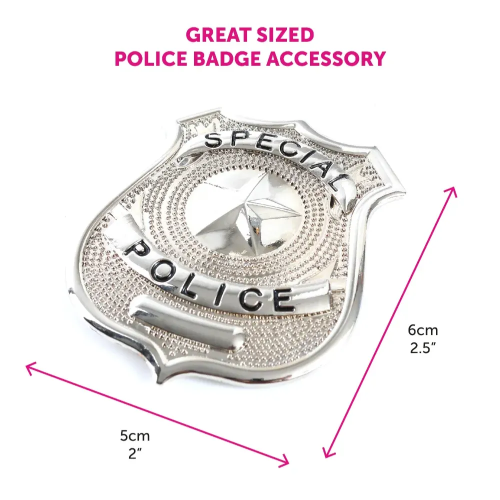 Adults Police Accessory Set | 3 Pcs | Hat, Cuffs & Badge