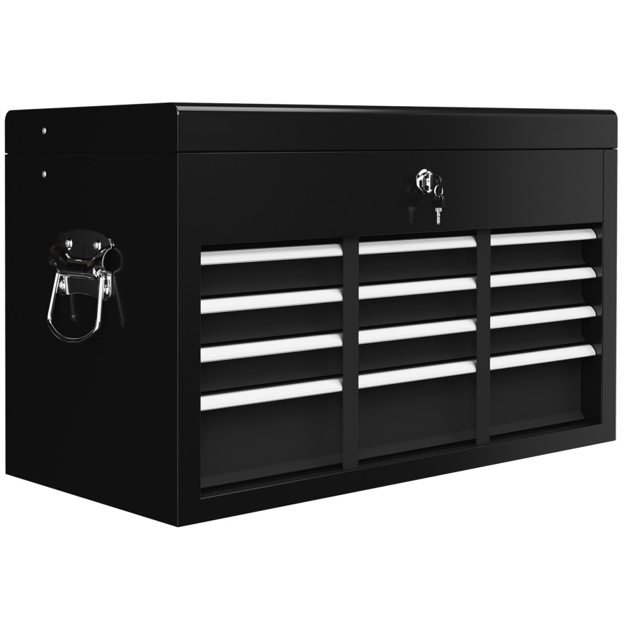 Click to view product details and reviews for Homcom 6 Drawer Tool Chest Lockable Metal Tool Box With Top Case Ball Bearing Runners Portable Toolbox 600mm X 260mm X 340mm Black.