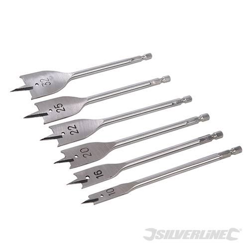 Silverline Flat Bit Set 6pce 10 - 32mm 282566 | Cazaar
