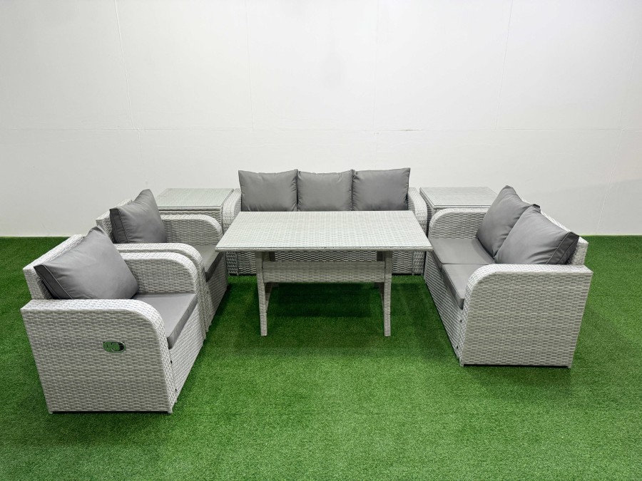 Click to view product details and reviews for Fimous Pe Rattan Garden Furniture Set Reclining Chair Sofa Double Love Seat 2 Seater Sofa Lounge Set Rectangular Dining Table 2 Side Table Light Grey. Click to view product details and reviews for Fimous Pe Rattan Garden Furniture Set Reclining Chair Sofa Double Love Seat 2 Seater Sofa Lounge Set Rectangular Dining Table 2 Side Table Light Grey.