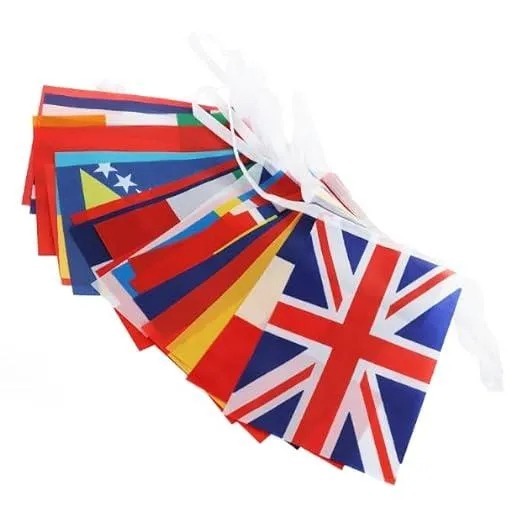 Euro Flags PVC Bunting | 24 Flags | Party Decoration Banner