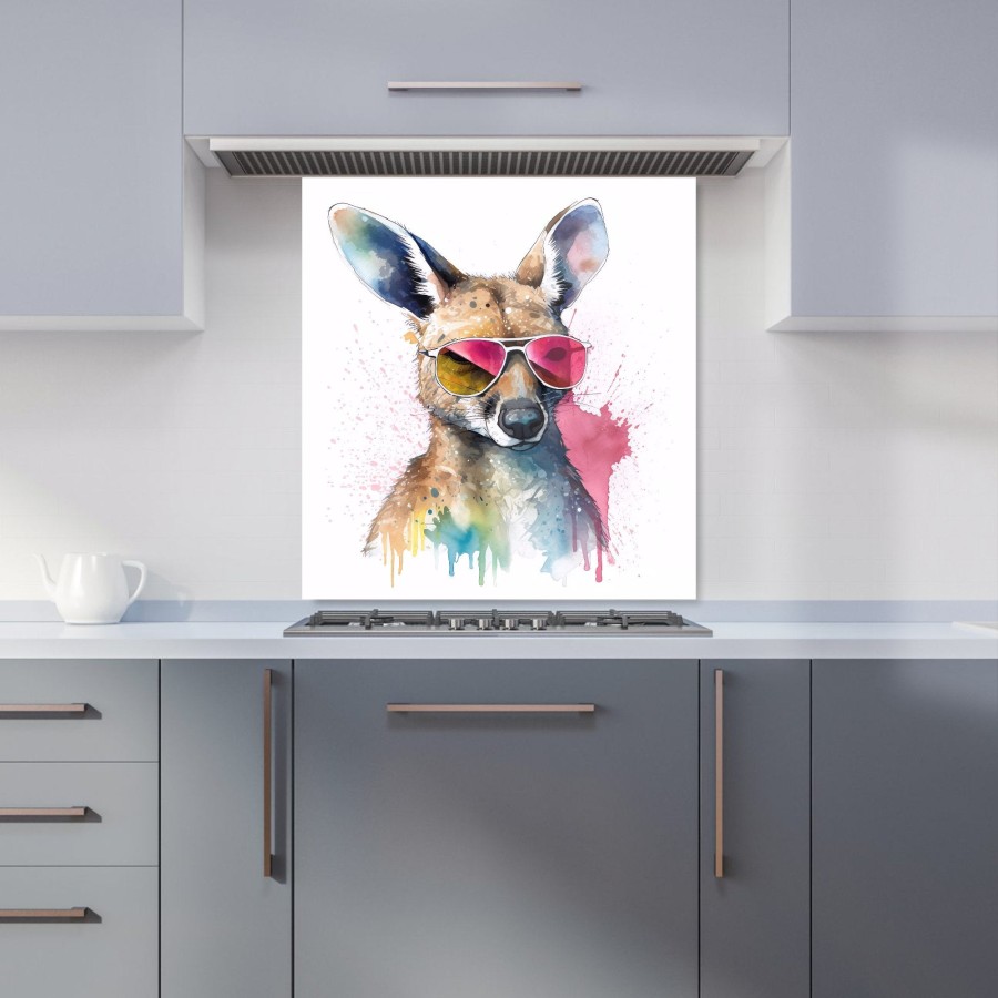 Click to view product details and reviews for Wallaby In Pink Glasses Kitchen Splashback W700mm X H650mm.