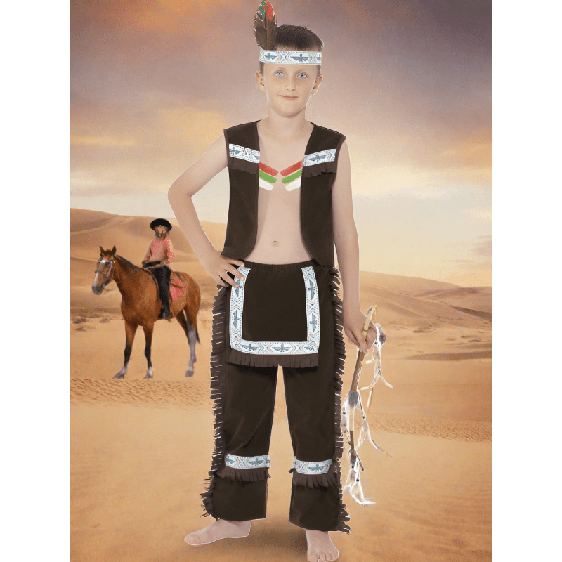 Click to view product details and reviews for Boys Indian Boy Fancy Dress Costume Brown Medium 7 9 Years.