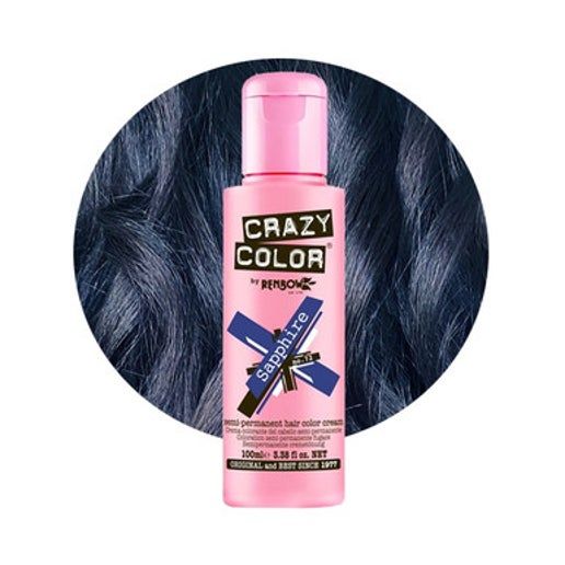 Crazy Color Semi Permanent Hair Dye Sapphire Number 72 100ml