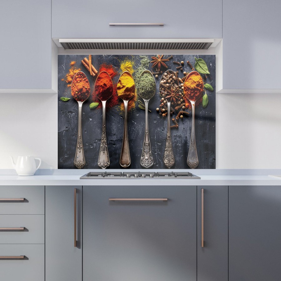 Click to view product details and reviews for Herbs Spices Gastronomic Canvas Kitchen Splashback W595mm X H745mm.