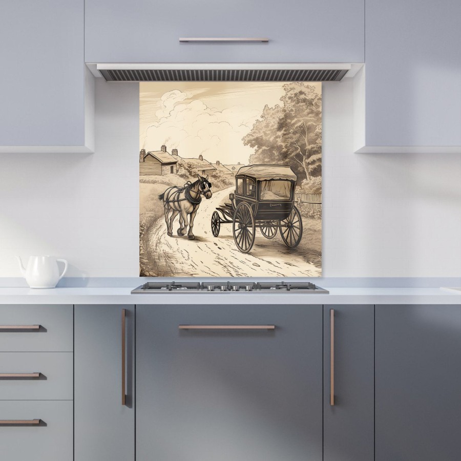Click to view product details and reviews for A Horse And His Cart Kitchen Splashback W700mm X H650mm.