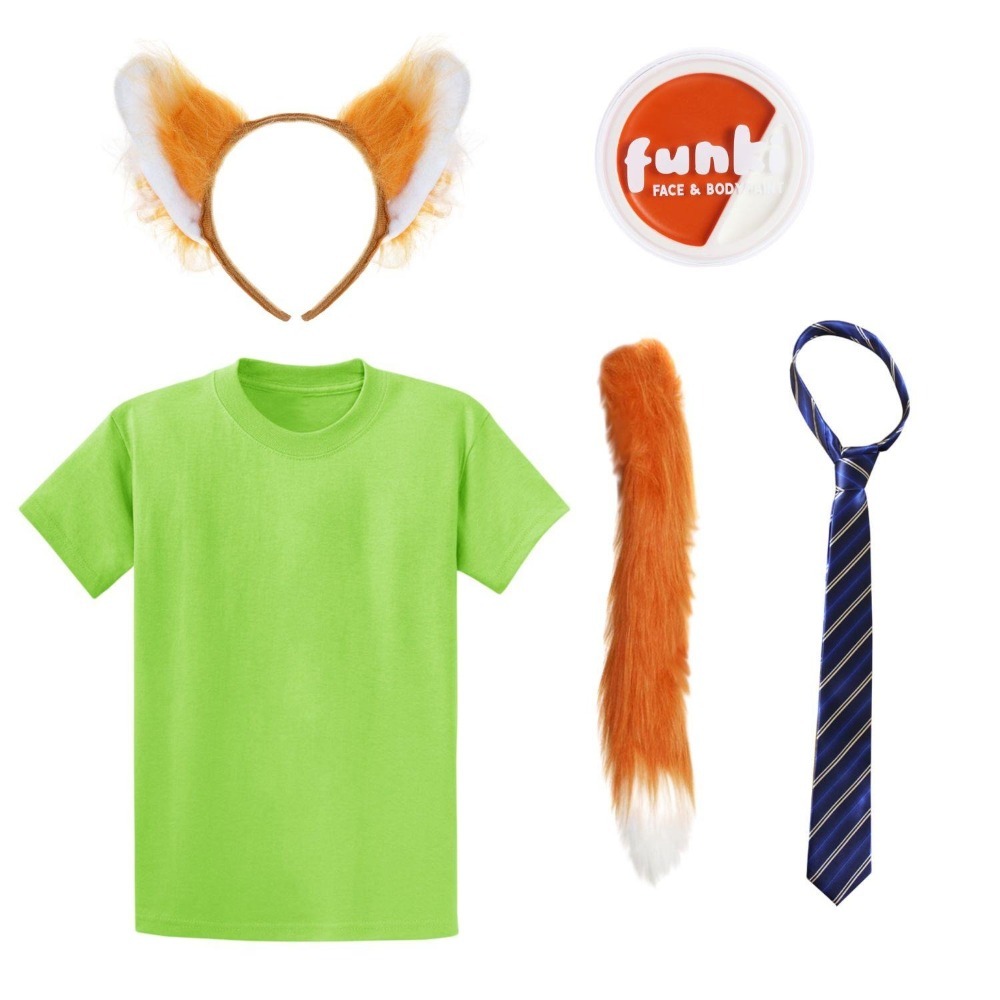 Click to view product details and reviews for Nick Fox Costume 5pcs &ndash; Ears Tail Face Paint Large.
