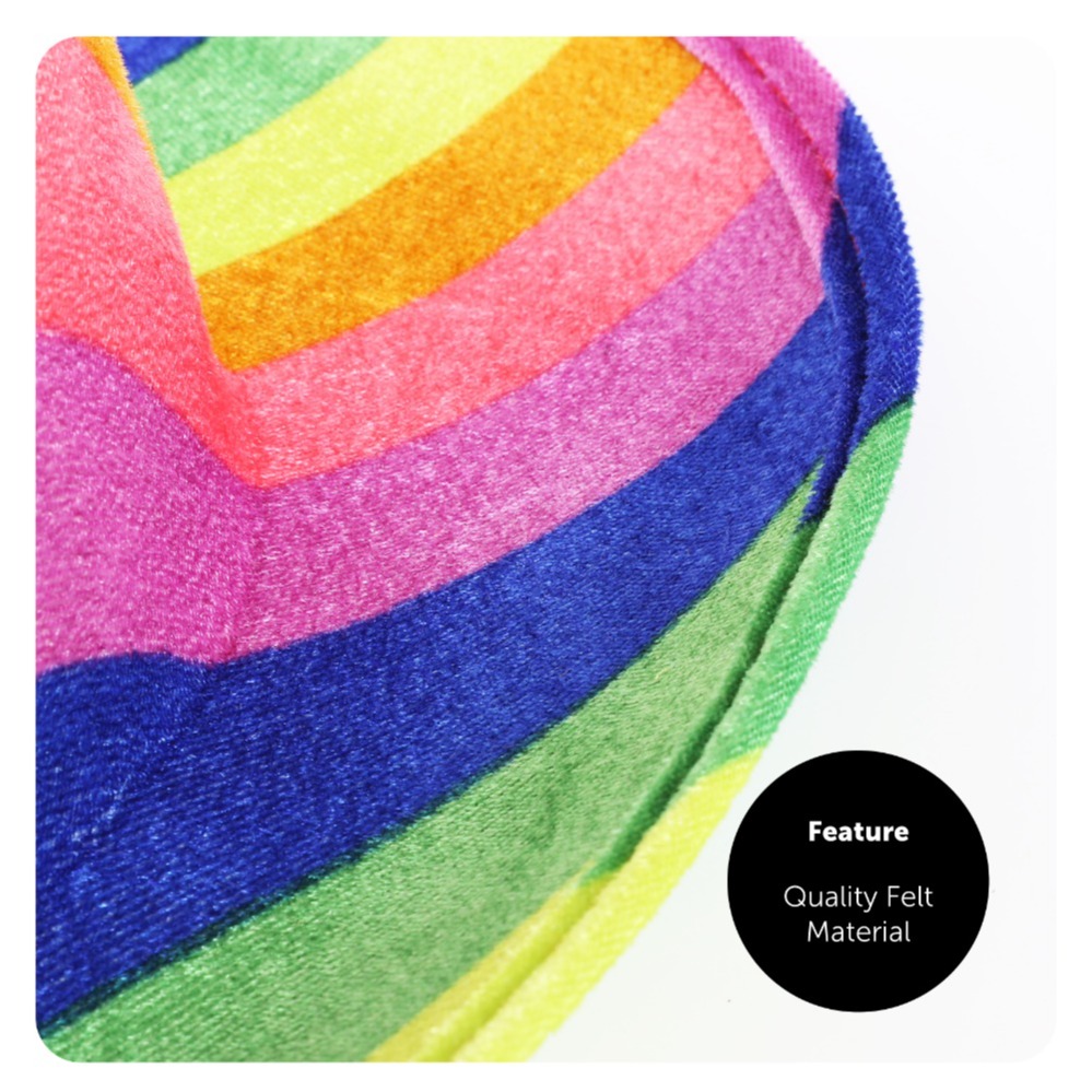 WHOLESALE Pack of 50 Rainbow Pride Felt Cowboy Hats