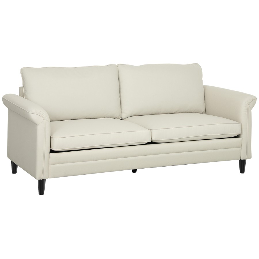 Click to view product details and reviews for Homcom 3 Seater Sofa Modern Fabric Sofa Couch With Spring Cushion Rubber Wood Legs 191cm Upholstered Settee For Living Room Bedroom Home Office.