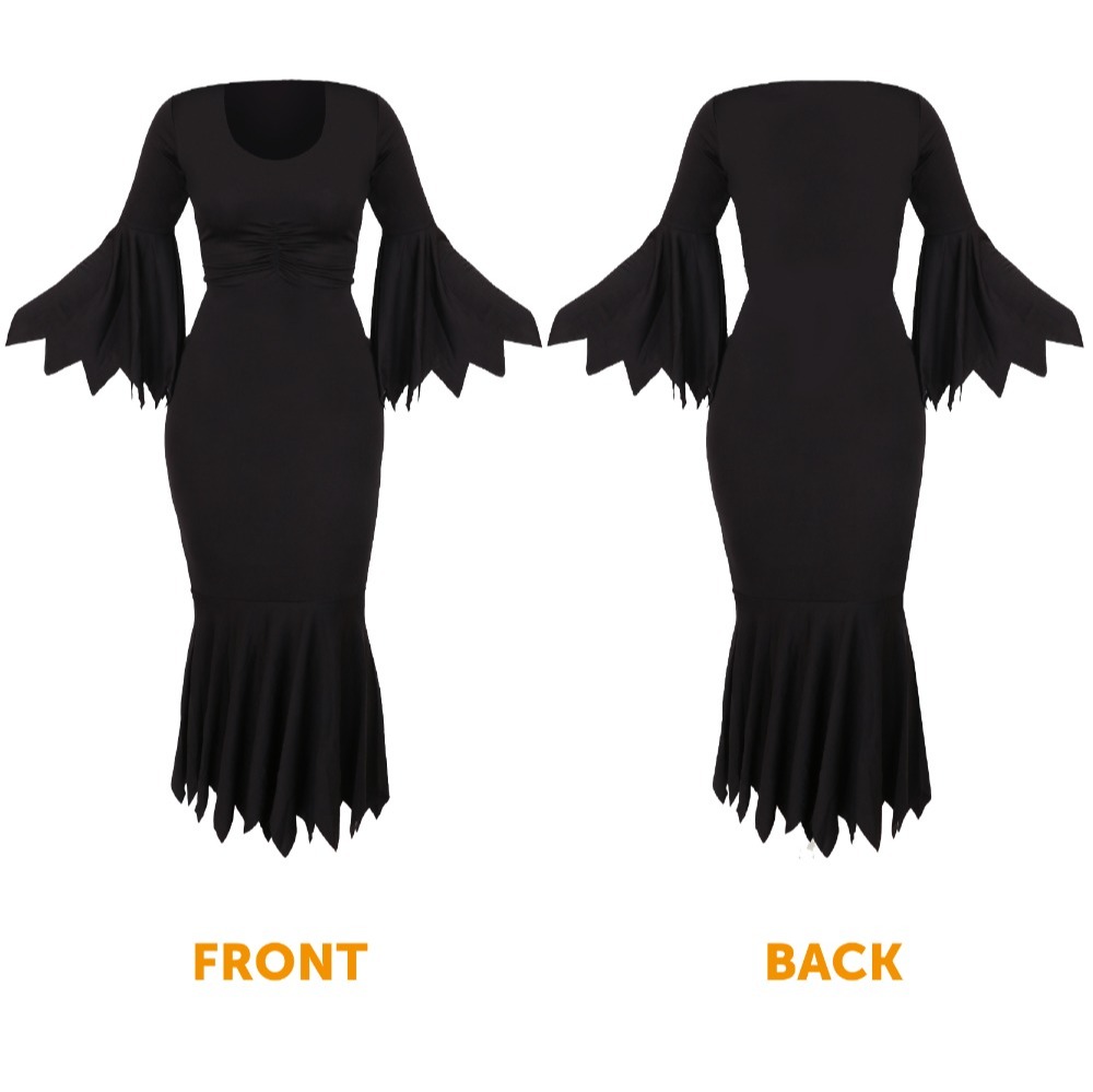 Ladies Gothic Mother Costume - Dress, Wings, Face Paint & Scythe