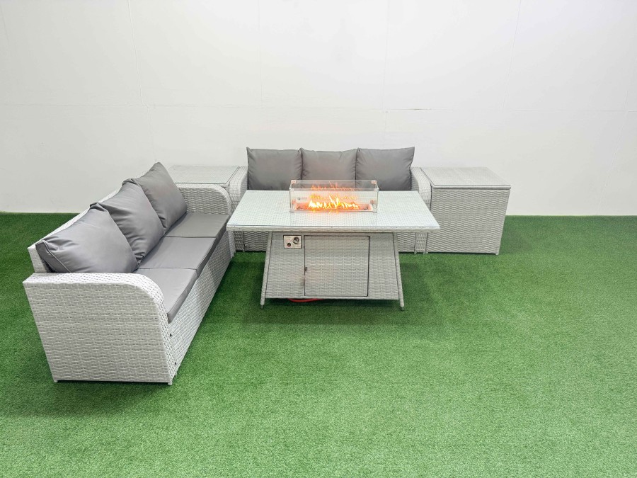 Click to view product details and reviews for Fimous Outdoor Garden Furniture Sets 6 Seater Wicker Rattan Furniture Sofa Sets With Firepit Dining Table High Back Lounge Sofa 2 Side Table Light Gre. Click to view product details and reviews for Fimous Outdoor Garden Furniture Sets 6 Seater Wicker Rattan Furniture Sofa Sets With Firepit Dining Table High Back Lounge Sofa 2 Side Table Light Gre.