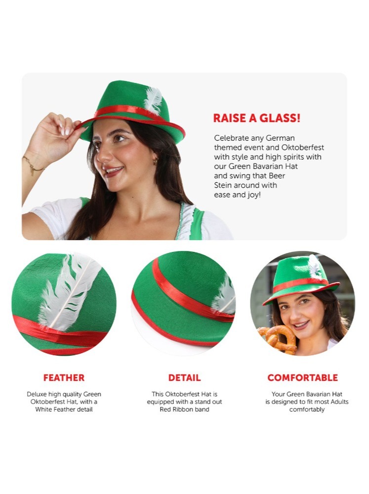 Bavarian Hat Pack | 2 Pcs | Green & Brown Hats