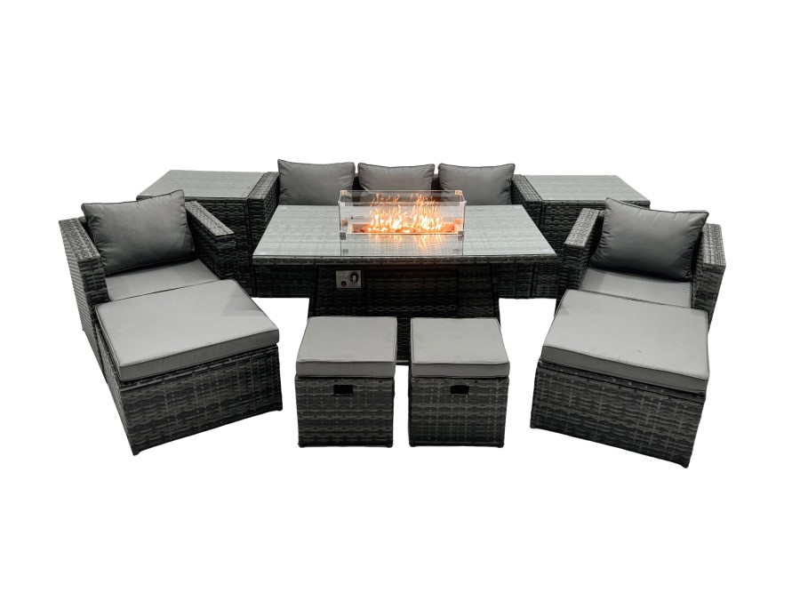 Click to view product details and reviews for Fimous Rattan Garden Furniture Firepit Dining Set 9 Seater Lounge Sofa Table Set With 2 Side Table 4 Footstool. Click to view product details and reviews for Fimous Rattan Garden Furniture Firepit Dining Set 9 Seater Lounge Sofa Table Set With 2 Side Table 4 Footstool.