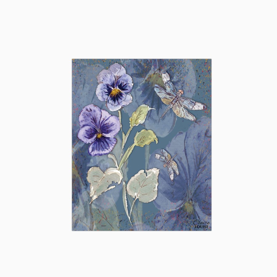 Click to view product details and reviews for Powder Bloom Pansies Glass Kitchen Splashback W600mm X H750mm.