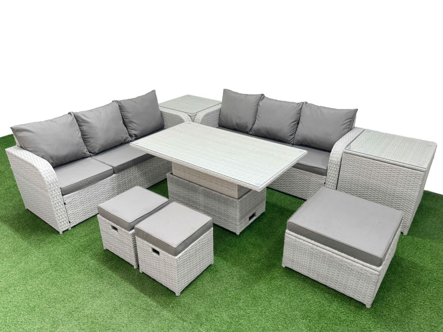 Click to view product details and reviews for Fimous Outdoor Garden Furniture Sets 9 Seater Wicker Rattan Furniture Sofa Sets With Adjustable Lifting Dining Or Coffee Table High Back Lounge Sofa 3. Click to view product details and reviews for Fimous Outdoor Garden Furniture Sets 9 Seater Wicker Rattan Furniture Sofa Sets With Adjustable Lifting Dining Or Coffee Table High Back Lounge Sofa 3.