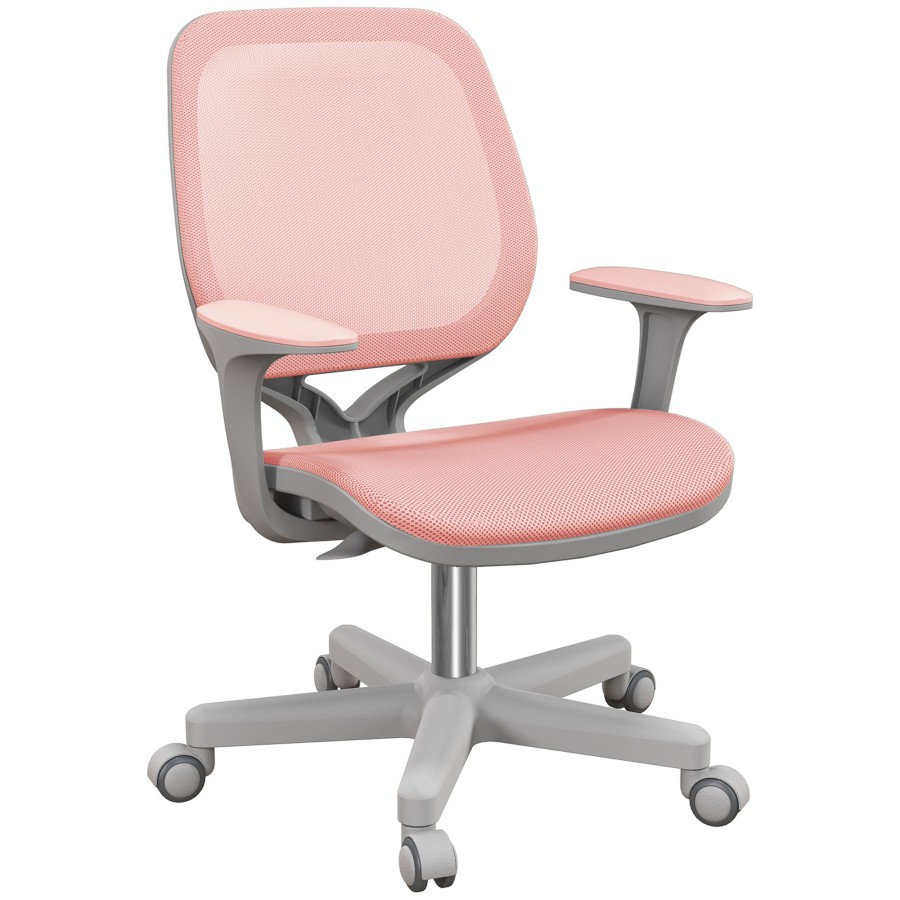 Click to view product details and reviews for Vinsetto Office Chair Breathable Mesh Swivel Desk Chair With Adjustable Height And 360 Degree Swivel Security Wheels For Home Office Study Pink.