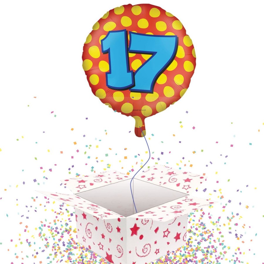 Click to view product details and reviews for 17th Birthday Colourful Foil Balloon 46cm Balloon In A Box.