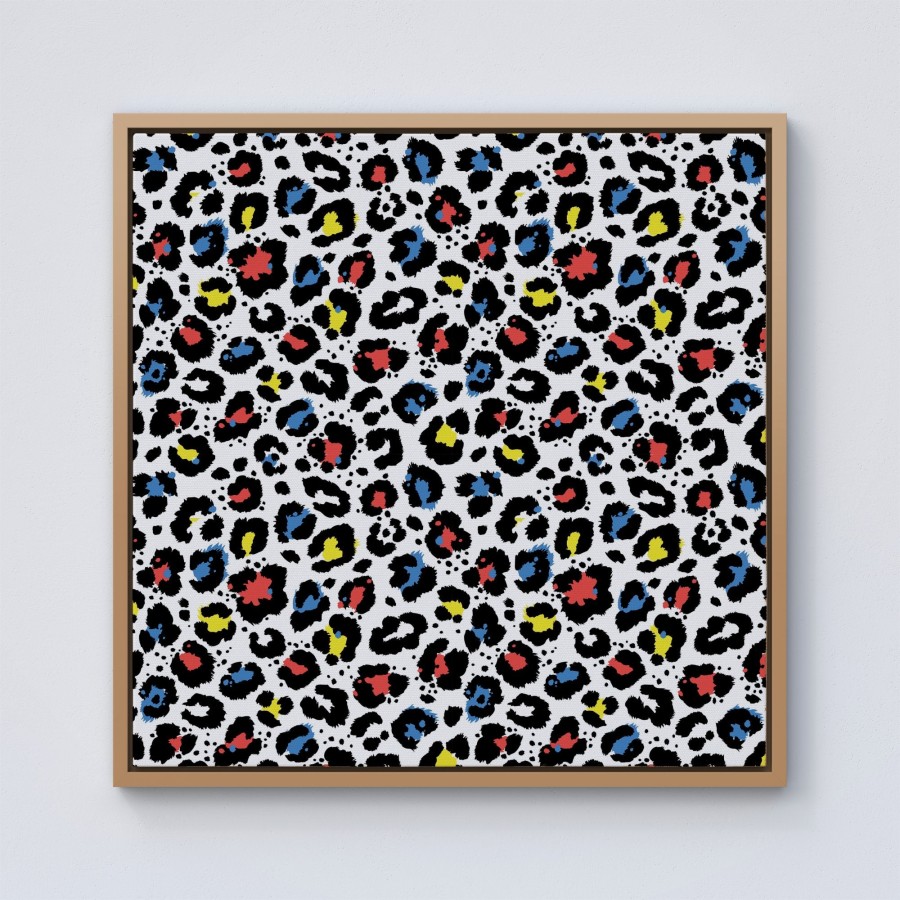 Click to view product details and reviews for Coloured Leopard Print Framed Canvas 10 X 10 Pine.