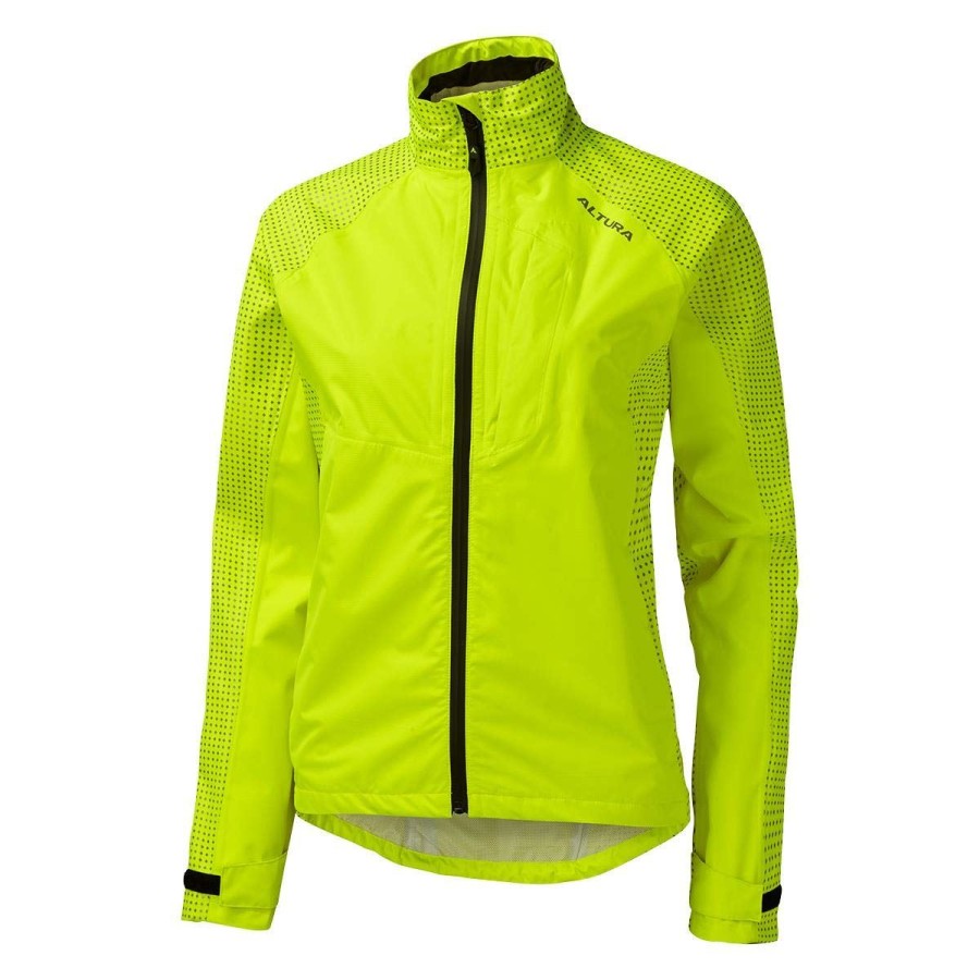 ALTURA NIGHTVISION STORM WOMEN'S WATERPROOF CYCLING JACKET 2020: YELLOW 14 - AL22WTW2NV-99-14