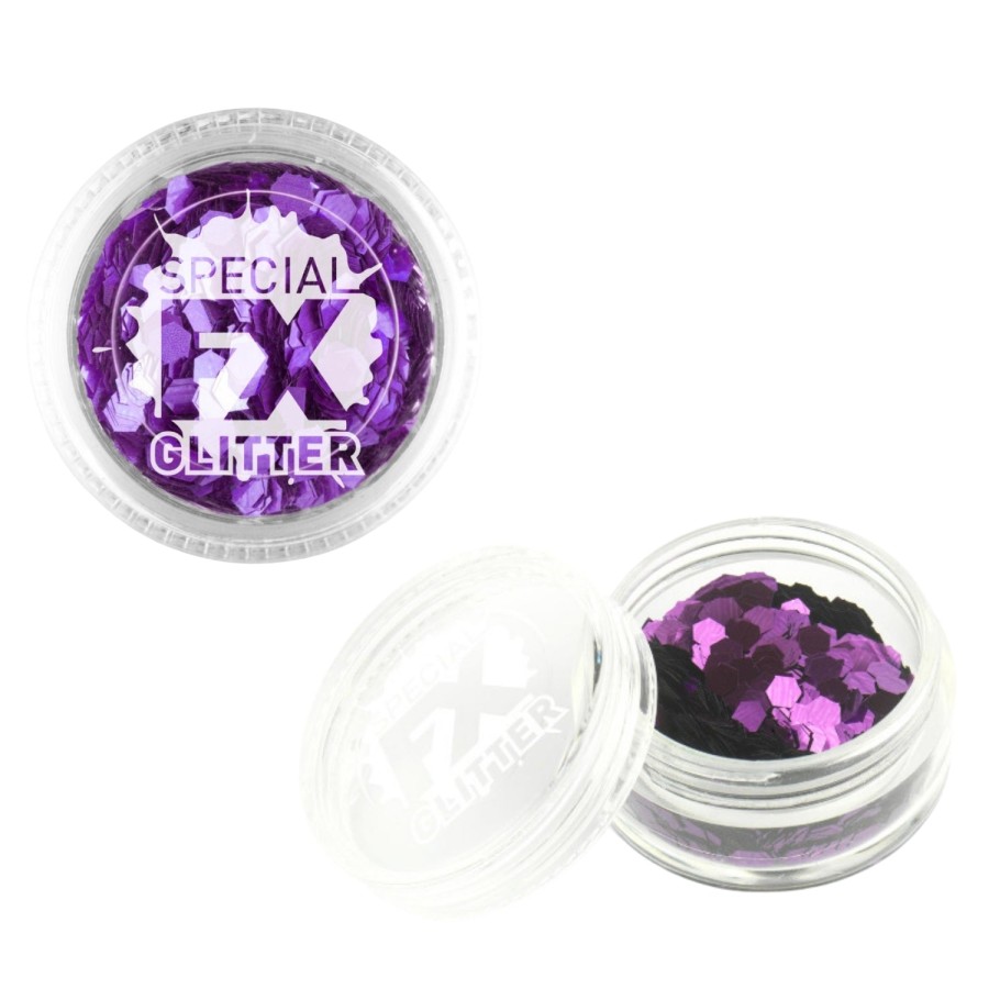 Click to view product details and reviews for Smiffys Make Up Fx Purple Face Body Confetti Glitter 2g Loose.