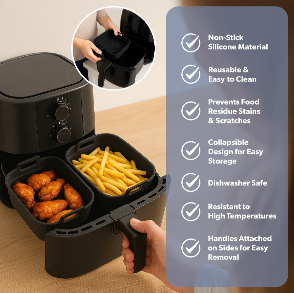 Tydi Silicone Air Fryer Liners – Pack of 2