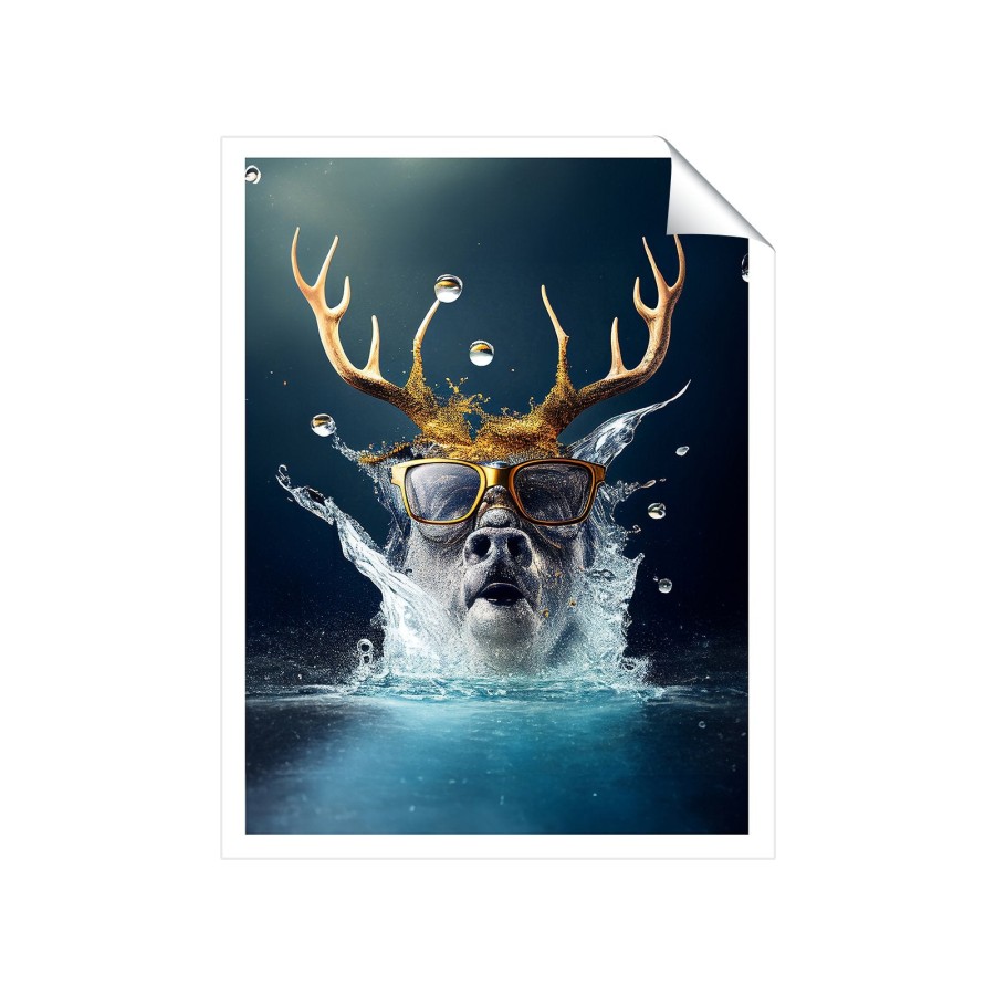 Click to view product details and reviews for Stag Splashart Art Prints 8 X 10 No Frame.