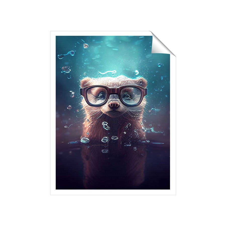 Click to view product details and reviews for Ferret Splashart Water Art Prints 8 X 10 No Frame.